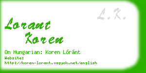 lorant koren business card